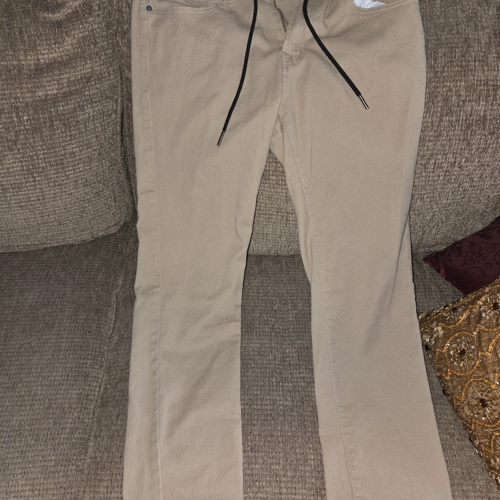 Men's Tan Chinos with Drawstring